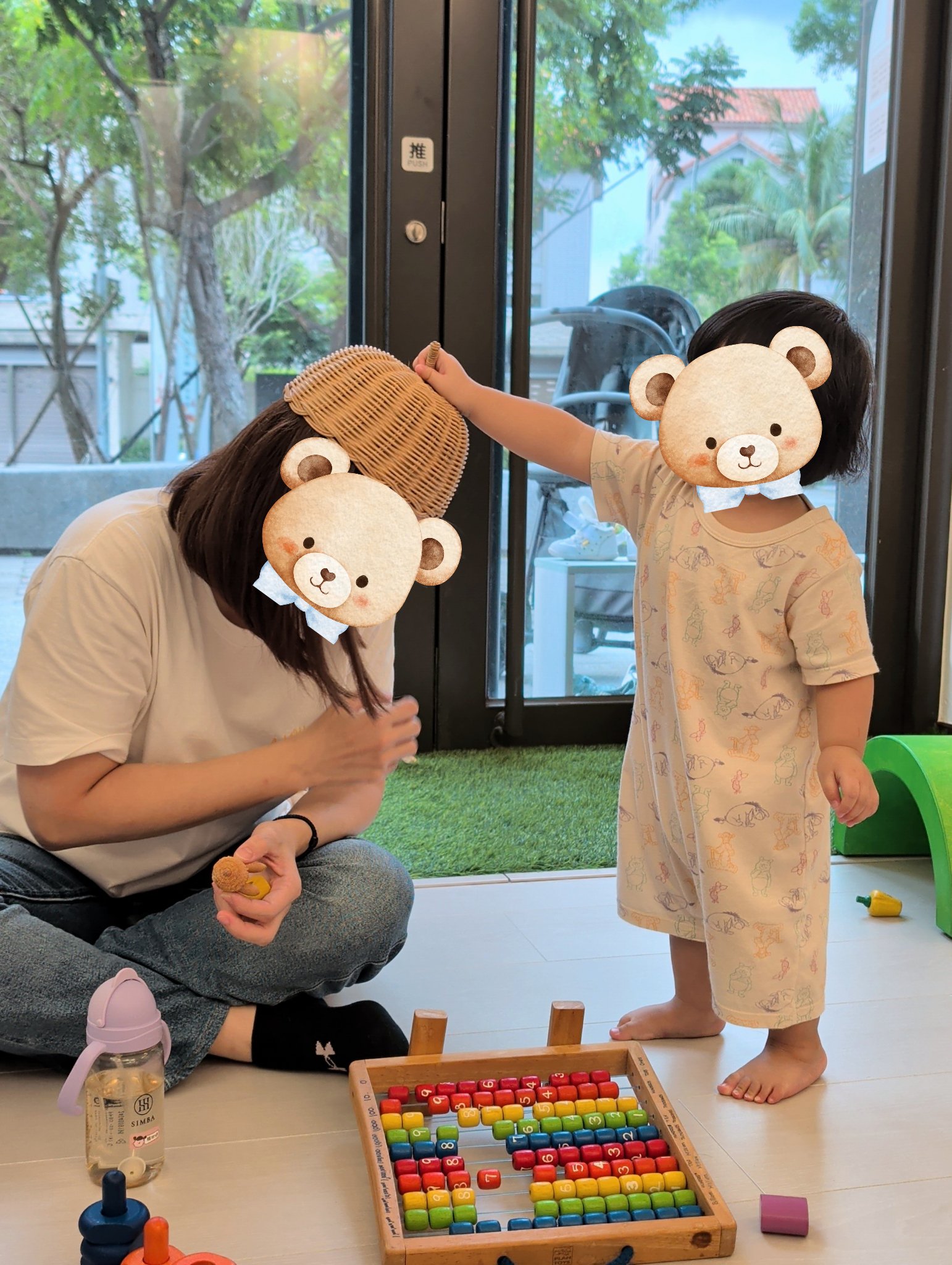 play with me lounge mom and daughter time counting frame early math number sense fine motor toddler fun together