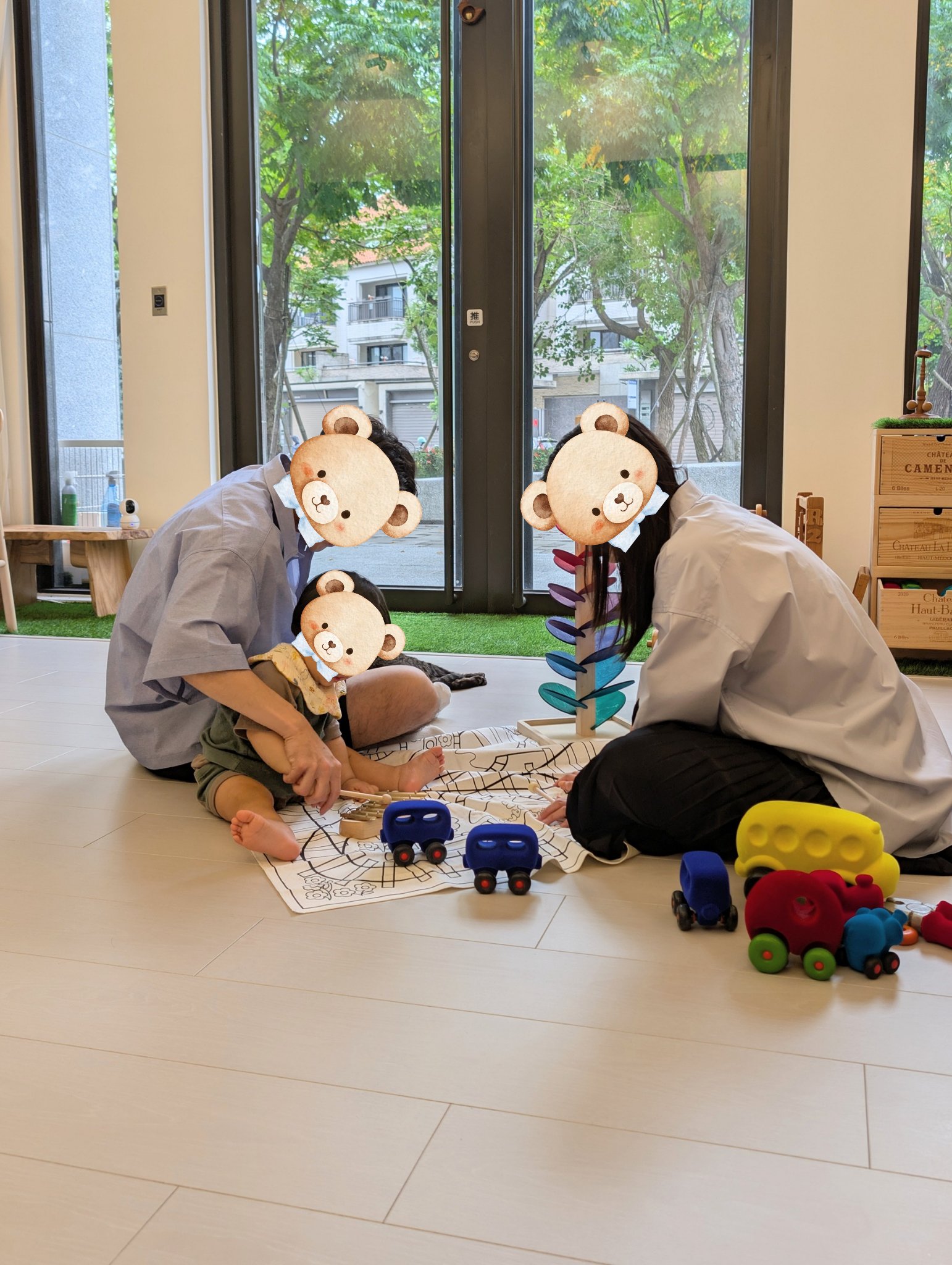 play with me moment family weekend road building car play motor skill infant natural latex toy biodegradable rubbabu