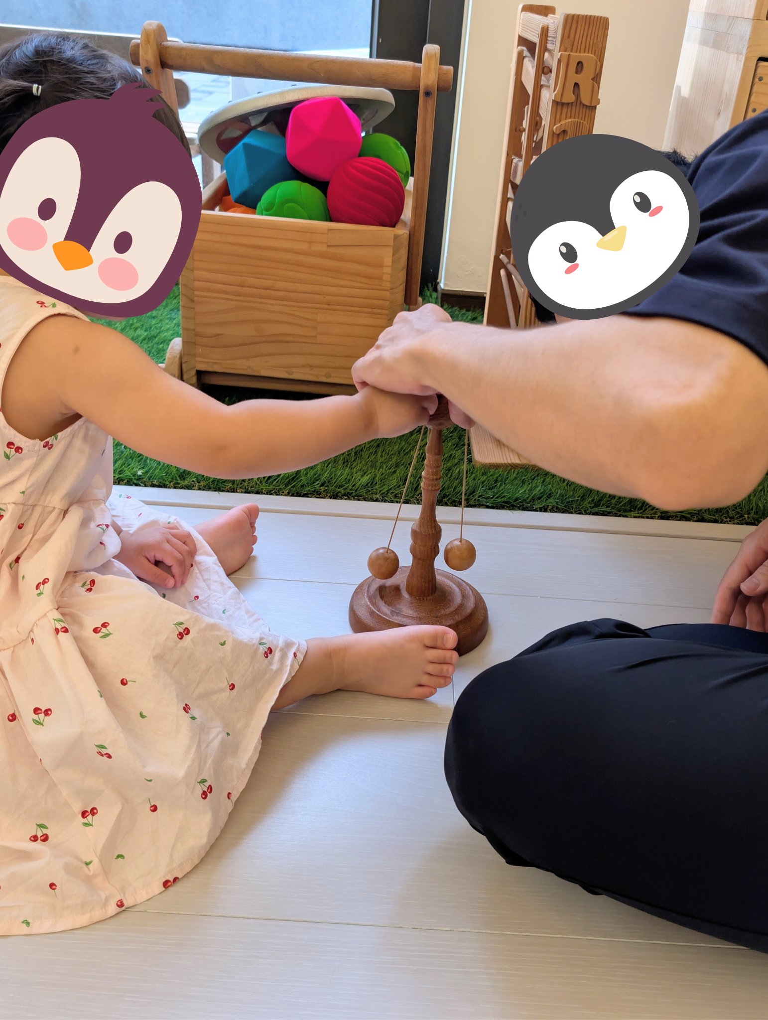 play with me moment father daughter scaffolding cause and effect fine motor wooden toy handcrafted toddler rubbabu
