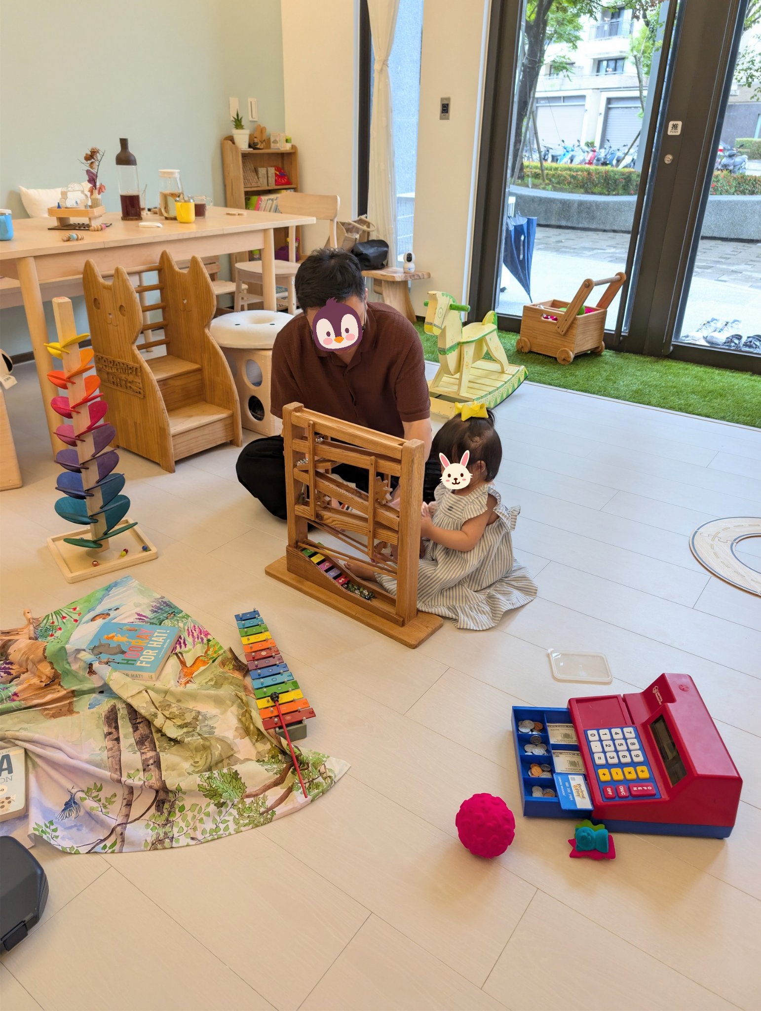play with me moment father presence secure base auditory sense cause and effect environment as third teacher reggio
