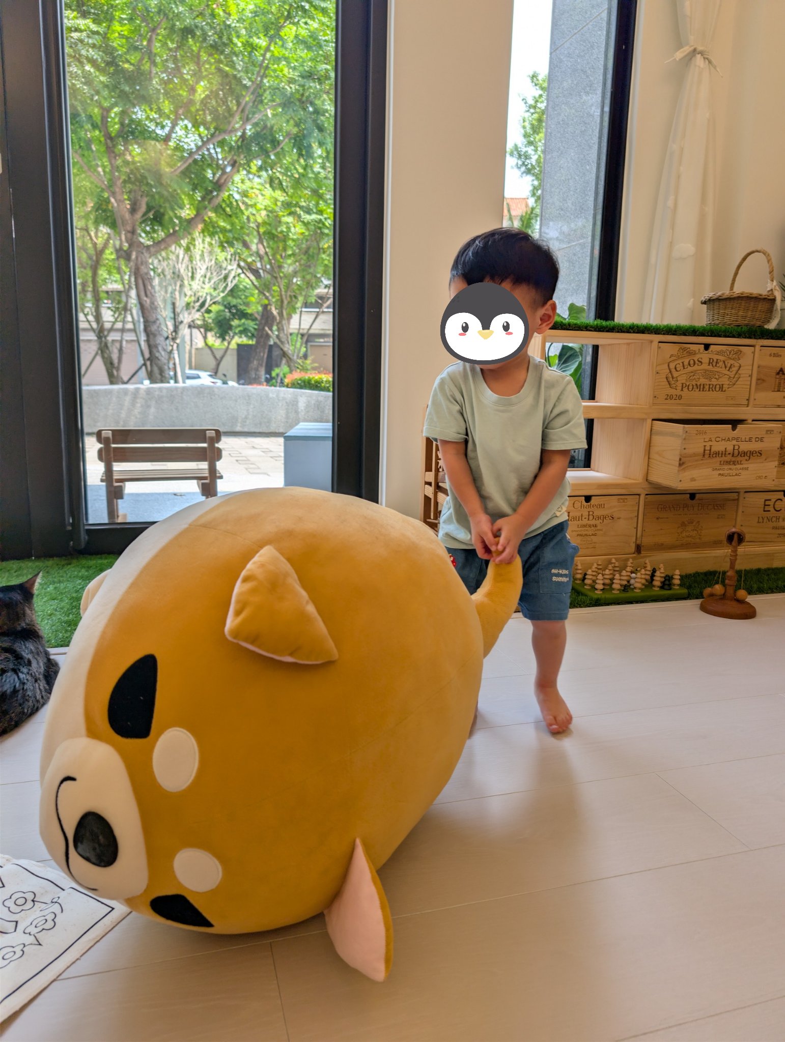 play with me moment giant shiba inu plushie gross motor sensory integration learning through play toddler wooden