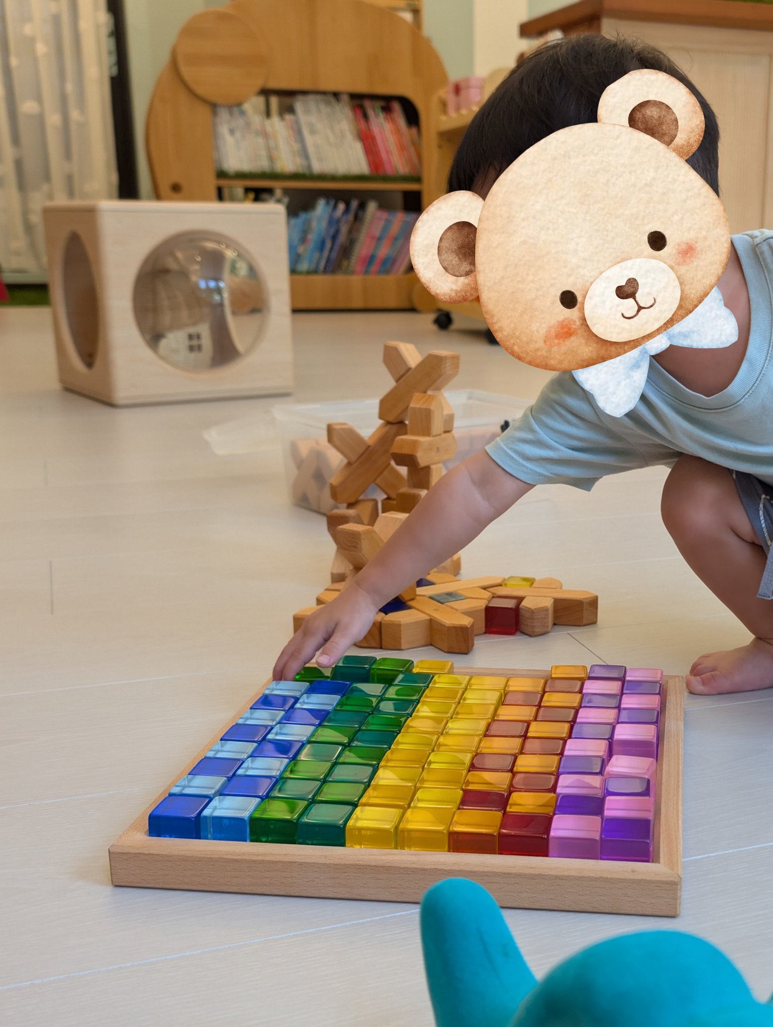 play with me moment light wooden blocks colour sorting open ended play optical concepts concentration flow toddler