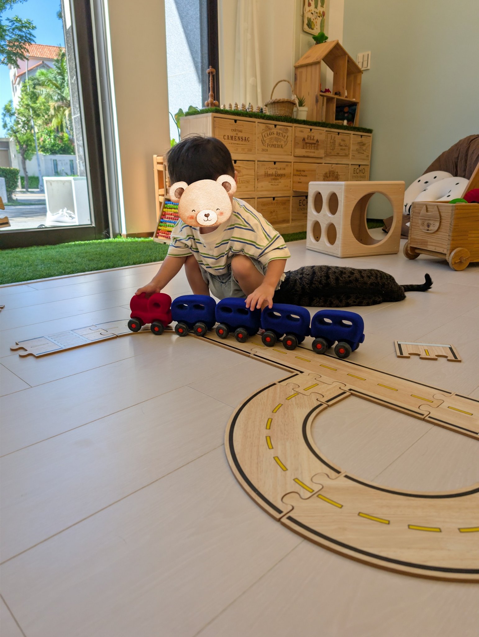 play with me moment little car lover magnet train independent play uninterrupted hand eye coordination natural latex