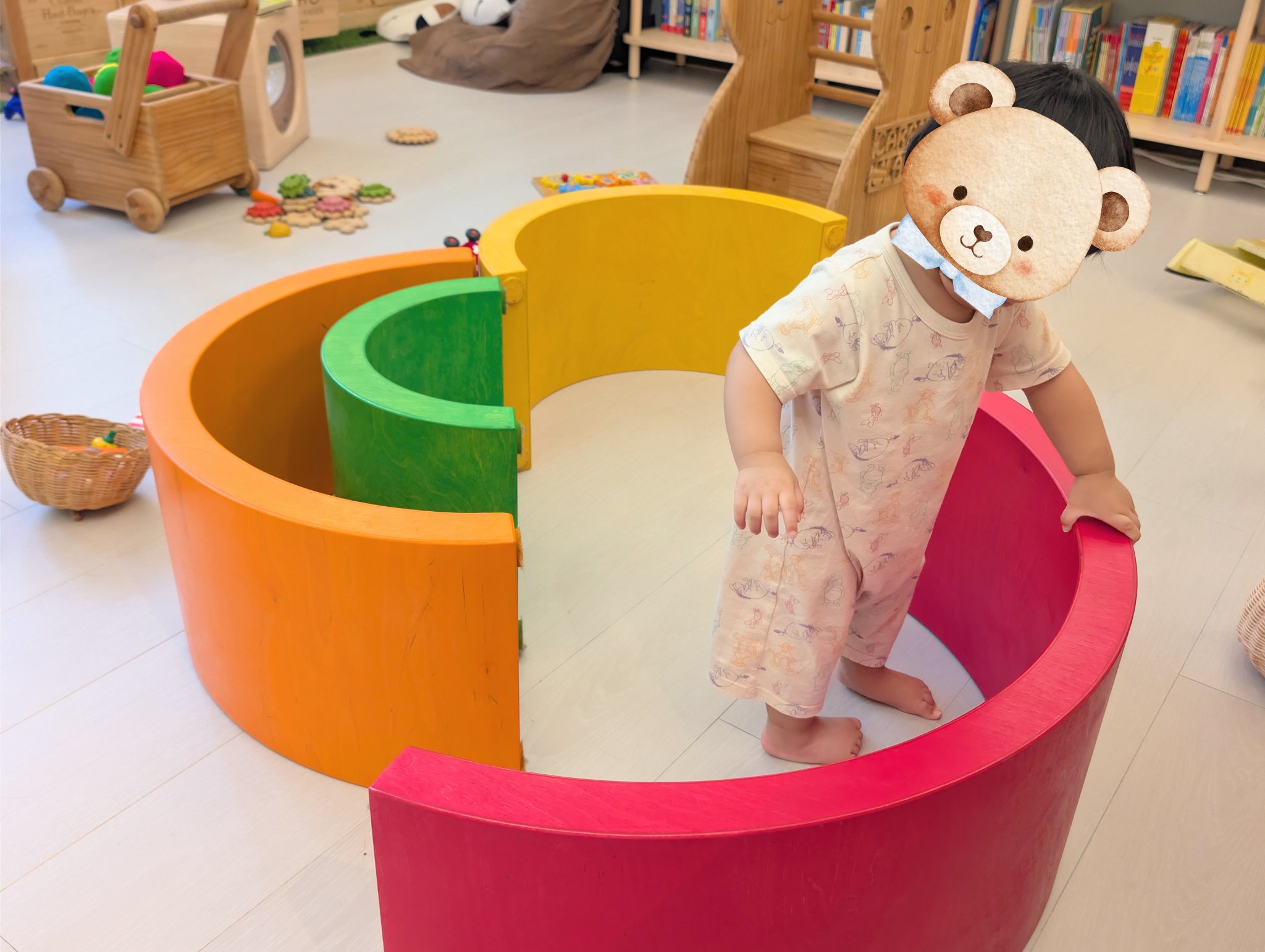 play with me moment little explorer climbing in and out enclosing schema gross motor balance grimms giant rainbow