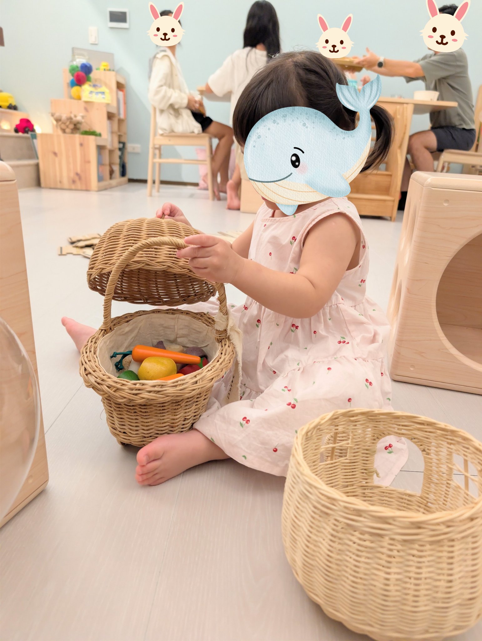 play with me moment loose parts play pretend play independent play family toddler calm space unhurried