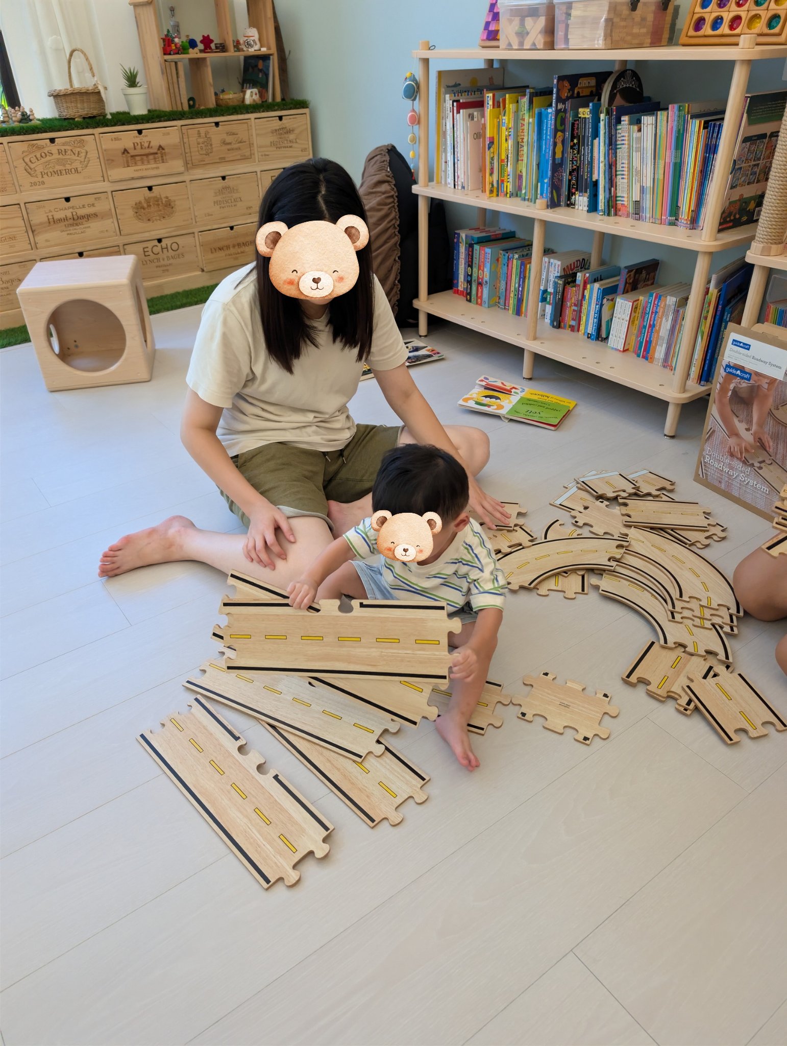 play with me moment mom and son time co play road building spatial reasoning problem solving fine motor play based