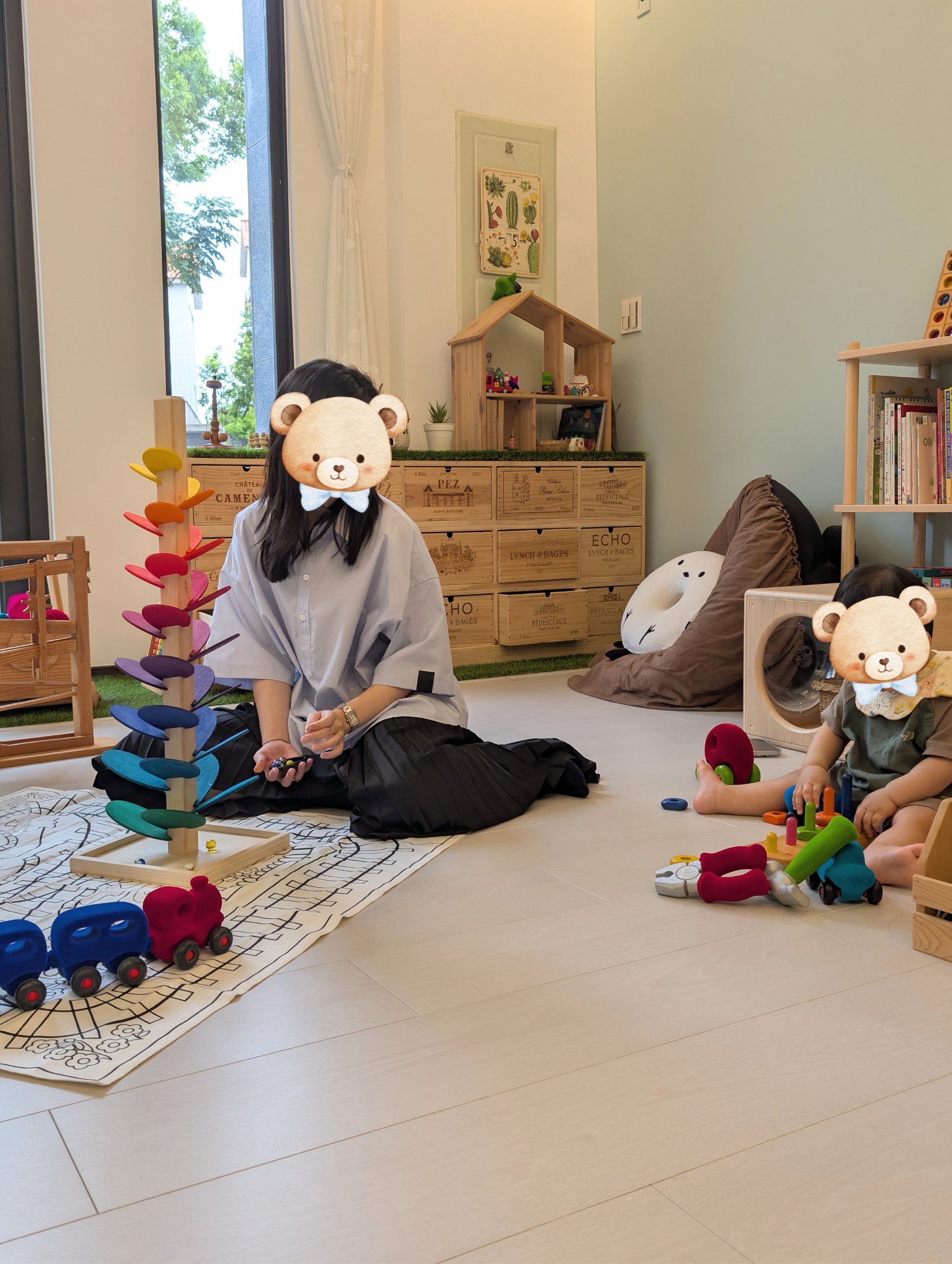 play with me moment motherhood secure base flower music tree sound play natural latex infant toy rubbabu handcrafted