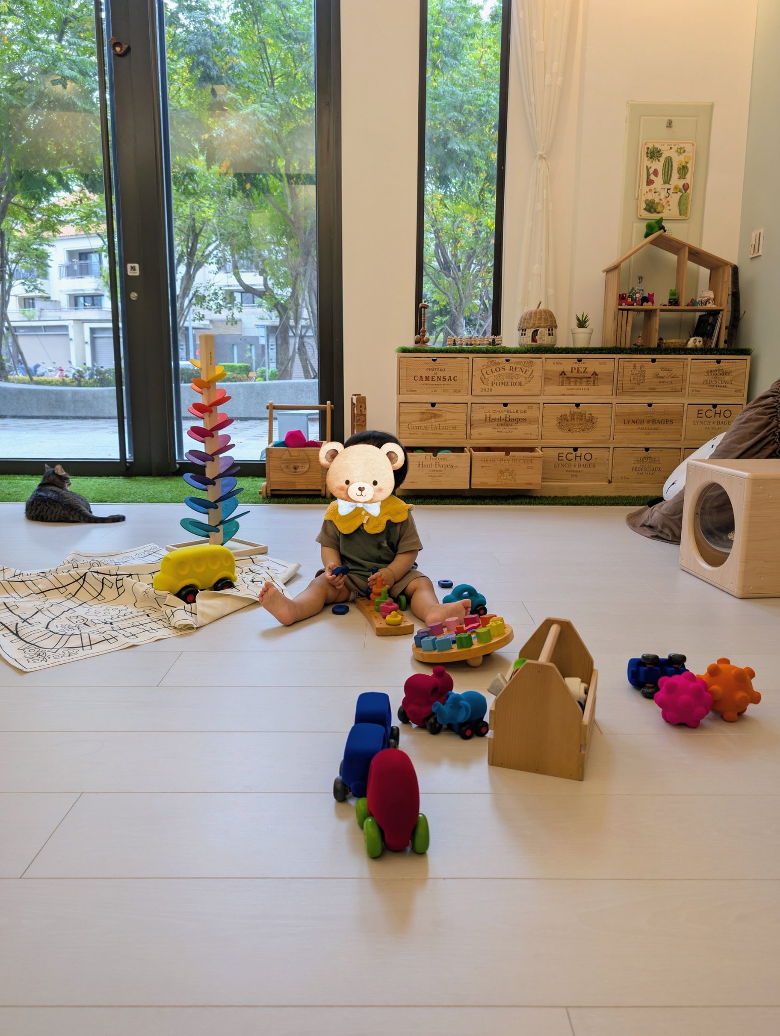 play with me moment quality time open ended play flower music tree natural latex non toxic toy infant rubbabu