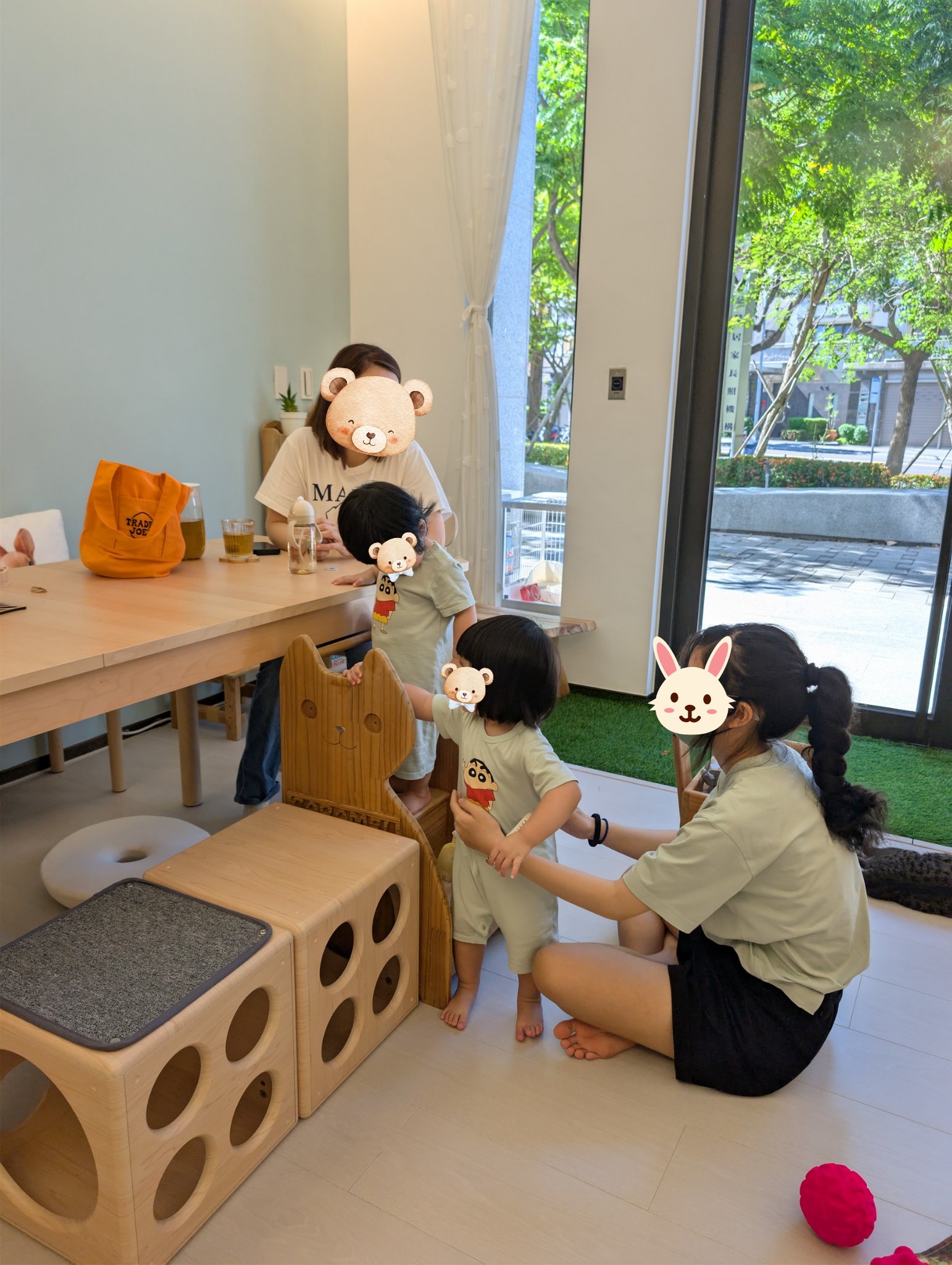 play with me moment siblings bonding first steps gross motor holistic education afternoon tea twins toddler lounge